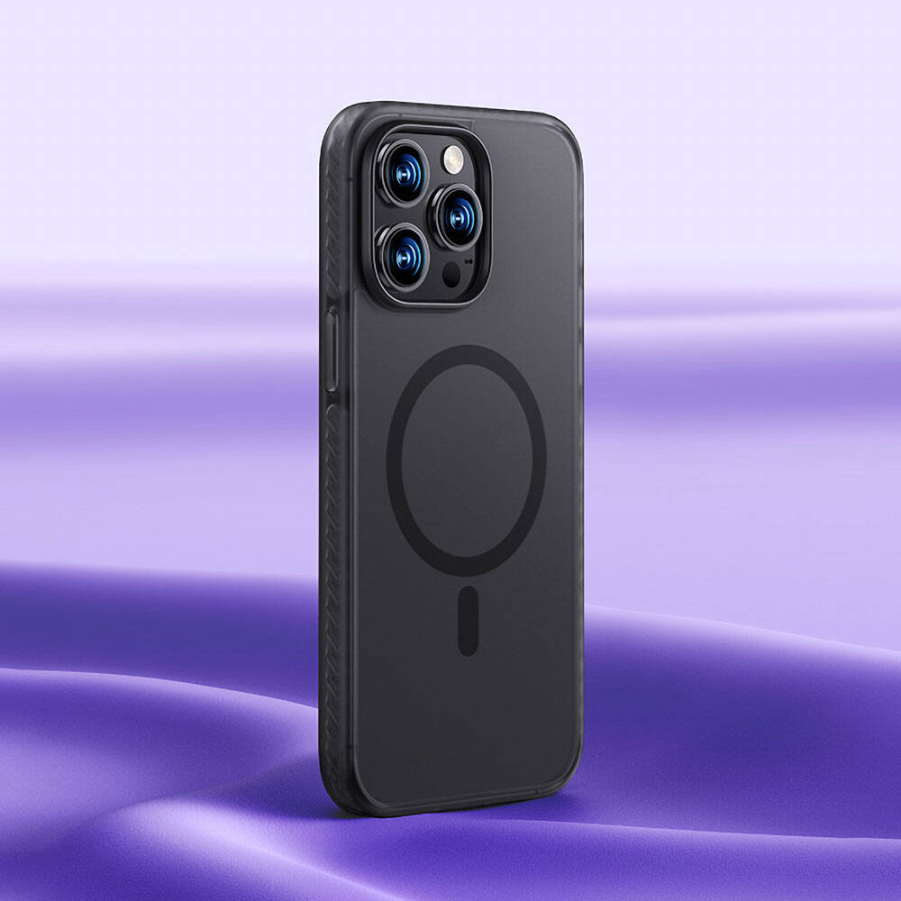 Apple iPhone 14 Pro Max Kılıf Magsafe Şarj Özellikli Mat Arka Yüzey Benks Drop Resistance Kapak Beyaz