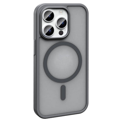 Apple iPhone 14 Pro Max Kılıf M-safe Şarj Özellikli Mat Arka Yüzey Zore Sio Kapak Derin Mor