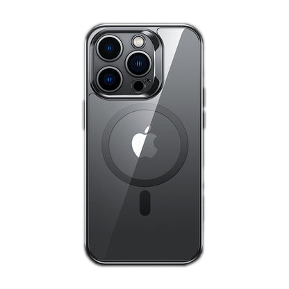 iPhone 14 Pro Max Kılıf M-safe Şarj Özellikli Premium Cam Arka Yüzey Benks Electroplated Kılıf