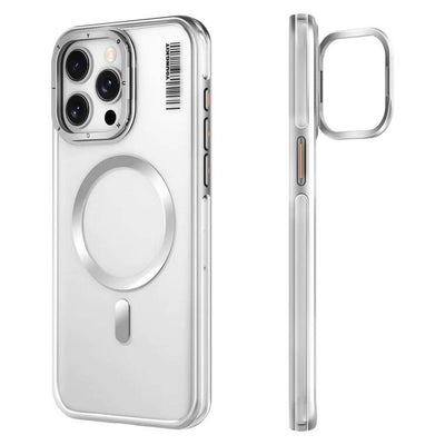Apple iPhone 14 Pro Max Kılıf Magsafe Şarj Özellikli Sararma Önleyici Youngkit Crystal Grid Kapak Siyah