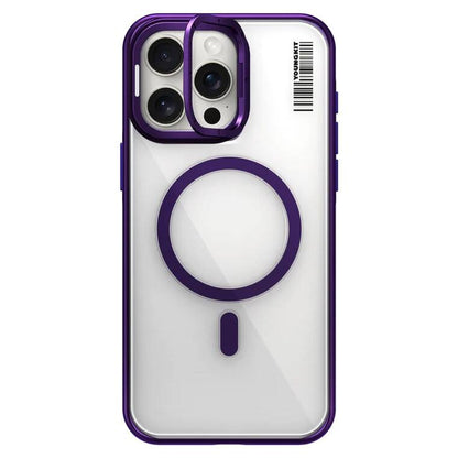 iPhone 14 Pro Max Kılıf M-safe Şarj Özellikli Sararma Önleyici Youngkit Crystal Grid Kılıf