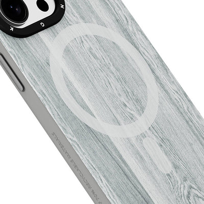 Apple iPhone 14 Pro Max Kılıf Magsafe Şarj Özellikli Sararmaya Dayanıklı Youngkit Wood Forest Serisi Kapak Kahverengi