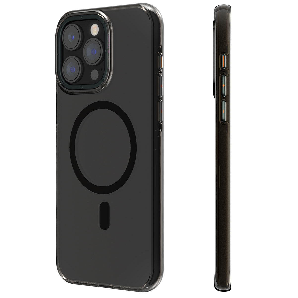 Apple iPhone 14 Pro Max Kılıf Magsafe Şarj Özellikli Şeffaf Youngkit Crystal Shield Serisi Kapak Siyah