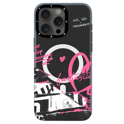 iPhone 14 Pro Max Kılıf M-safe Şarj Özellikli Shu Tasarımlı Youngkit Dreamland Serisi Kılıf