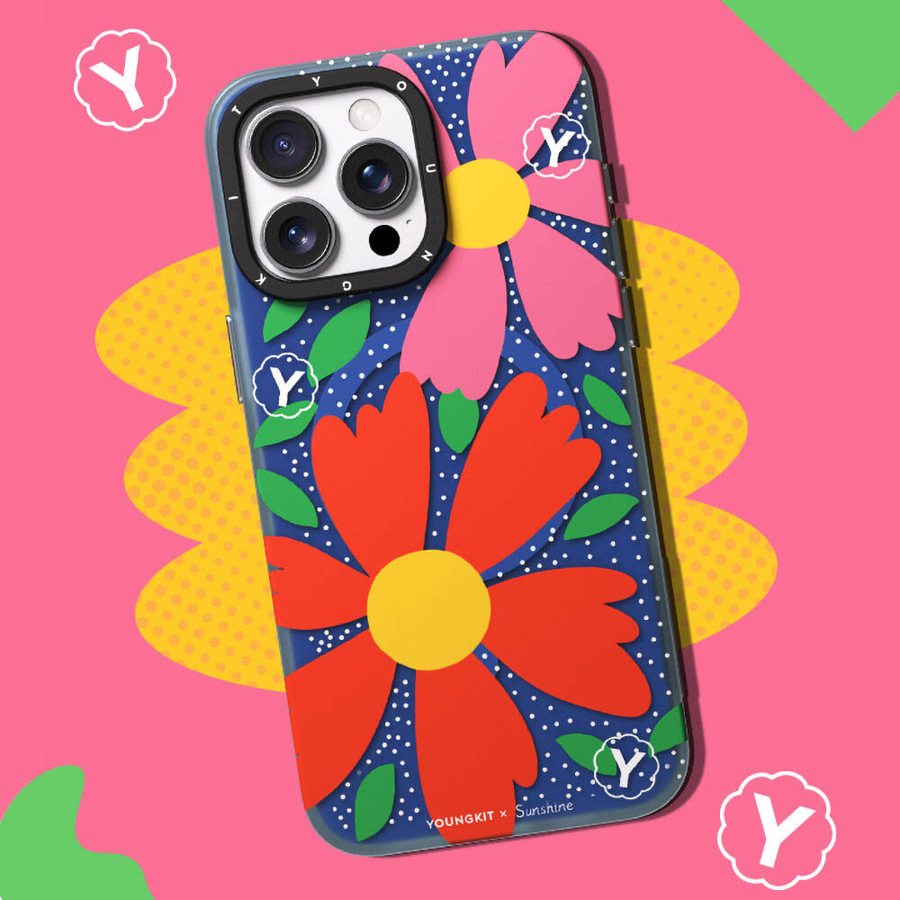 iPhone 14 Pro Max Kılıf M-safe Şarj Özellikli Sunshine Tasarımlı Youngkit Colorful Serisi Kılıf
