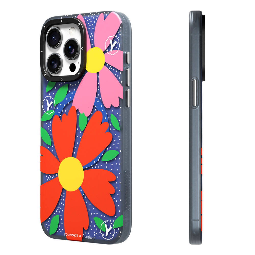 iPhone 14 Pro Max Kılıf M-safe Şarj Özellikli Sunshine Tasarımlı Youngkit Colorful Serisi Kılıf