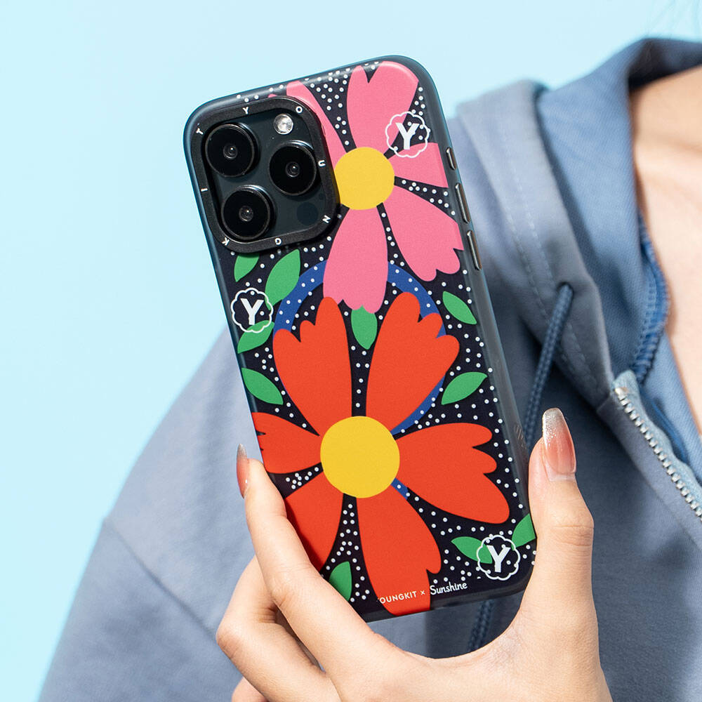 iPhone 14 Pro Max Kılıf M-safe Şarj Özellikli Sunshine Tasarımlı Youngkit Colorful Serisi Kılıf