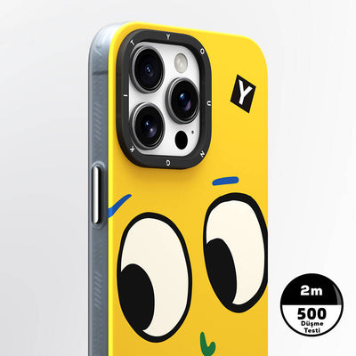 Apple iPhone 14 Pro Max Kılıf Magsafe Şarj Özellikli Sunshine Tasarımlı Youngkit Daily Happy Serisi Kapak Kırmızı