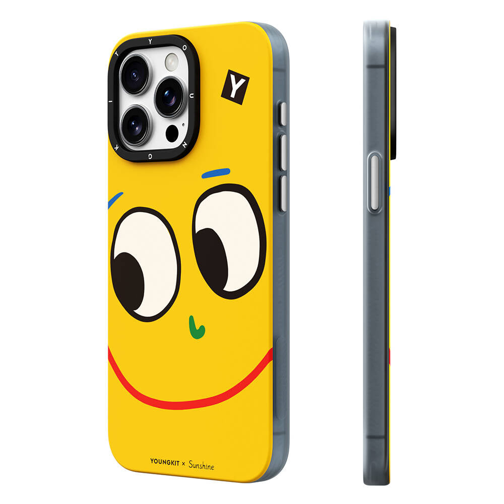 iPhone 14 Pro Max Kılıf M-safe Şarj Özellikli Sunshine Tasarımlı Youngkit Daily Happy Serisi Kılıf