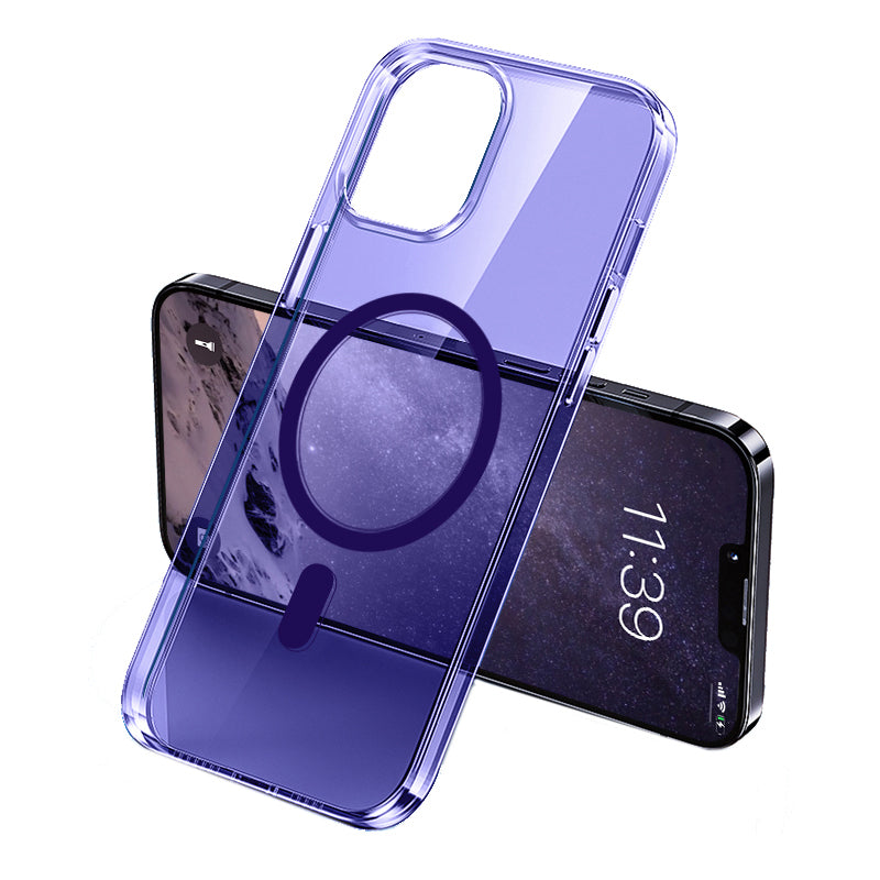 iPhone 14 Pro Max Kılıf M-safe Şarj Özellikli Transparan Sert PC Wlons Pita Kılıf