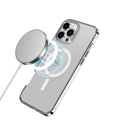 iPhone 14 Pro Max Kılıf M-safe Şarj Özellikli Transparan Sert PC Wlons Pita Kılıf