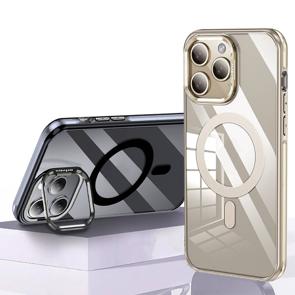 iPhone 14 Pro Max Kılıf M-safe Şarj Özellikli Wlons Standlı Efsane Kılıf
