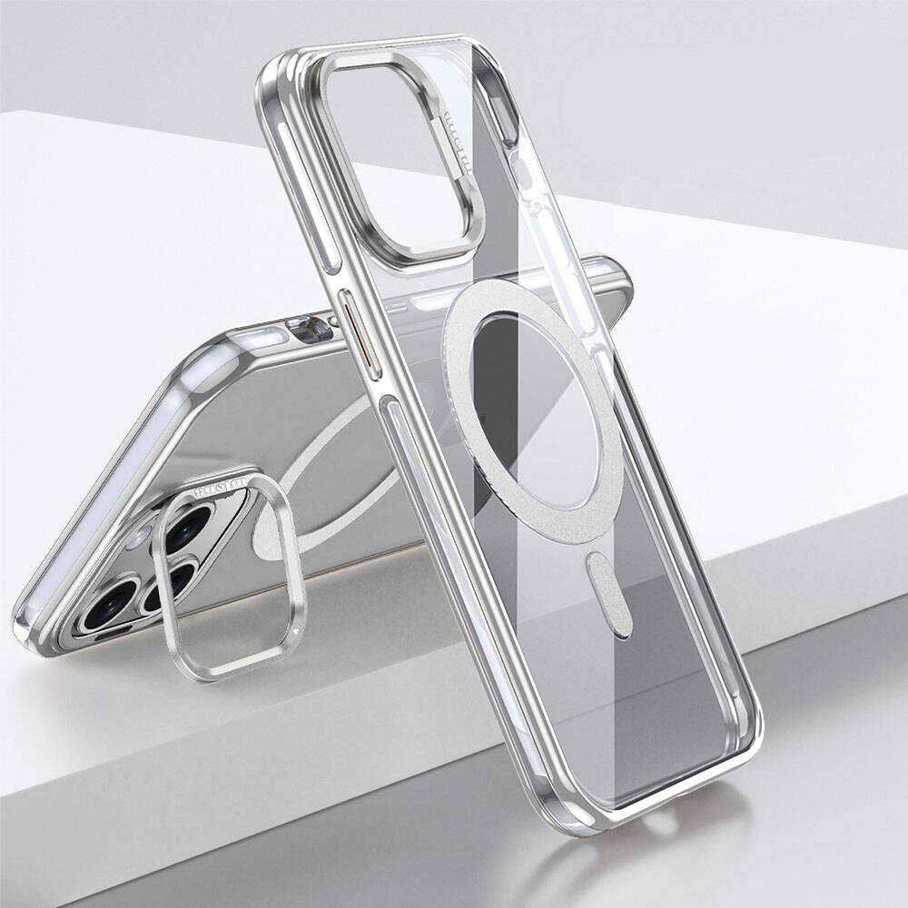 iPhone 14 Pro Max Kılıf M-safe Şarj Özellikli Wlons Standlı Efsane Kılıf