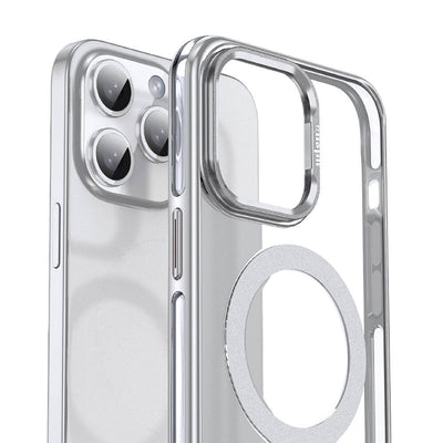 Apple iPhone 14 Pro Max Kılıf Magsafe Şarj Özellikli Wlons Standlı Efsane Kapak Mor