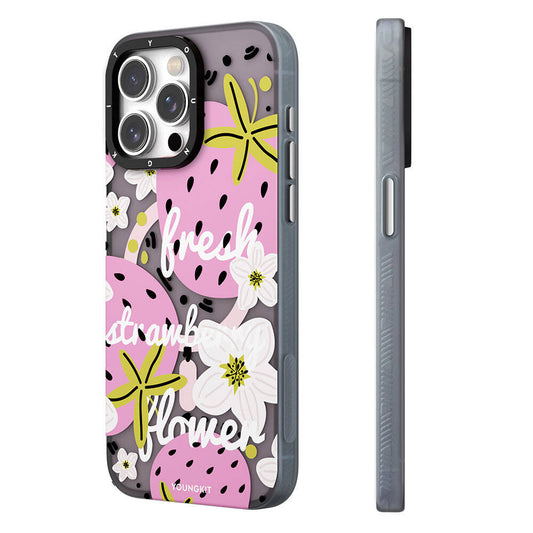 iPhone 14 Pro Max Kılıf M-safe Şarj Özellikli Yaz Meyvesi Desenli Youngkit Fruity Flavour Serisi Kılıf