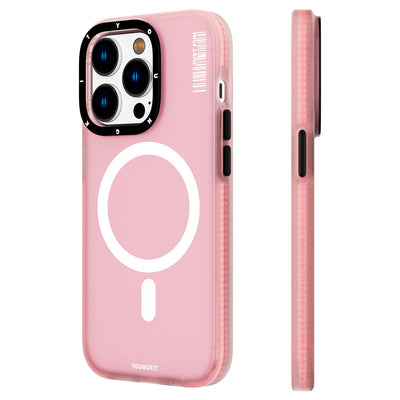 Apple iPhone 14 Pro Max Kılıf Magsafe Şarj Özellikli Youngkit Colored Sand Serisi Kapak Mor