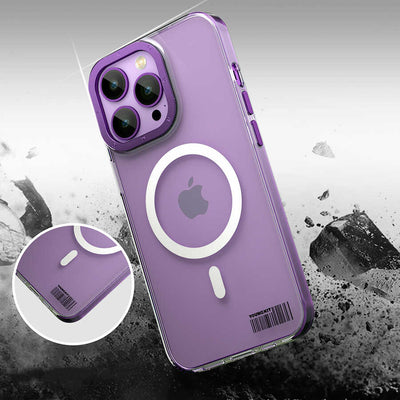Apple iPhone 14 Pro Max Kılıf Magsafe Şarj Özellikli Youngkit Coloured Glaze Serisi Kapak Siyah