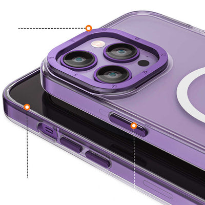 Apple iPhone 14 Pro Max Kılıf Magsafe Şarj Özellikli Youngkit Coloured Glaze Serisi Kapak Siyah