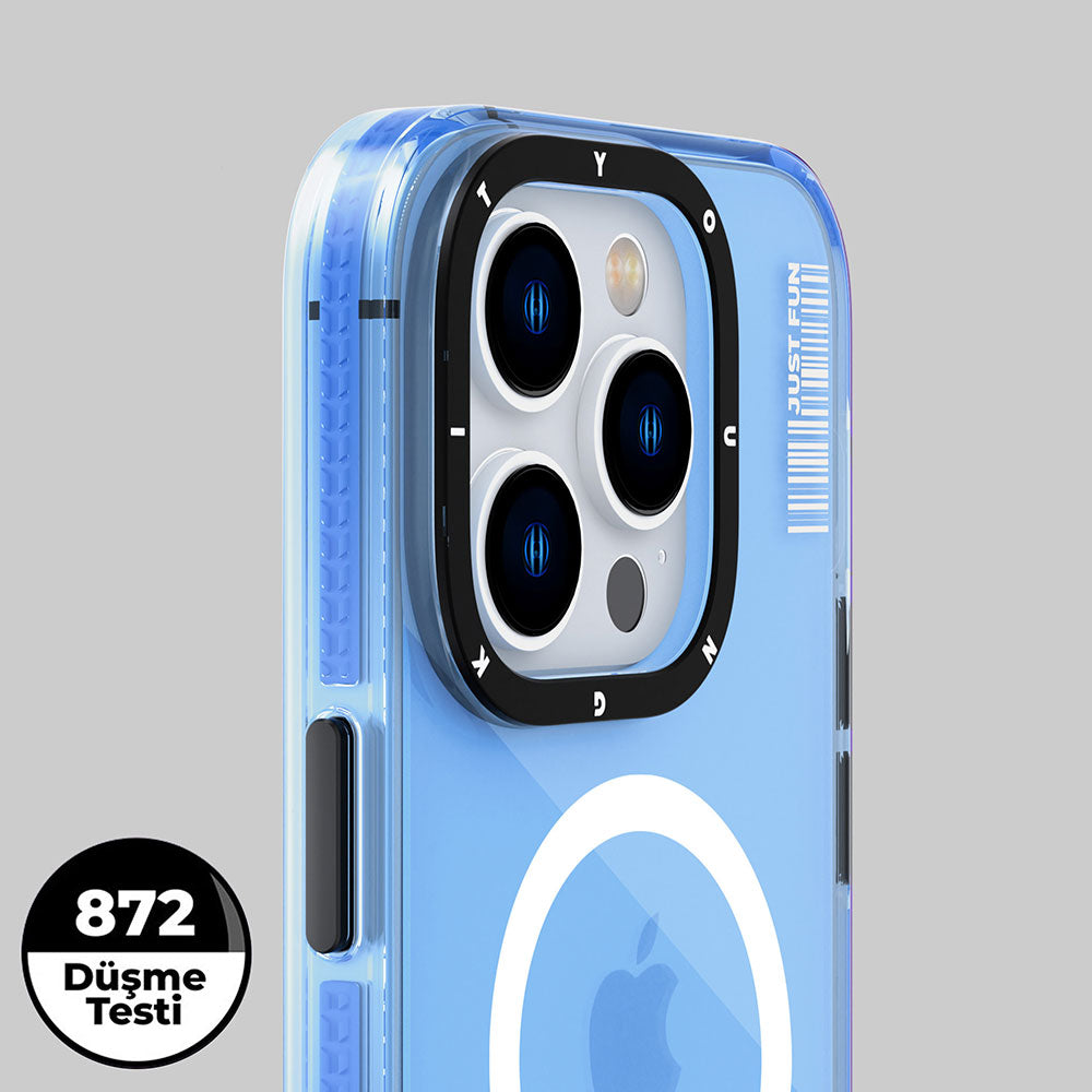 Apple iPhone 14 Pro Max Kılıf Magsafe Şarj Özellikli YoungKit Crystal Color Serisi Kapak Yeşil