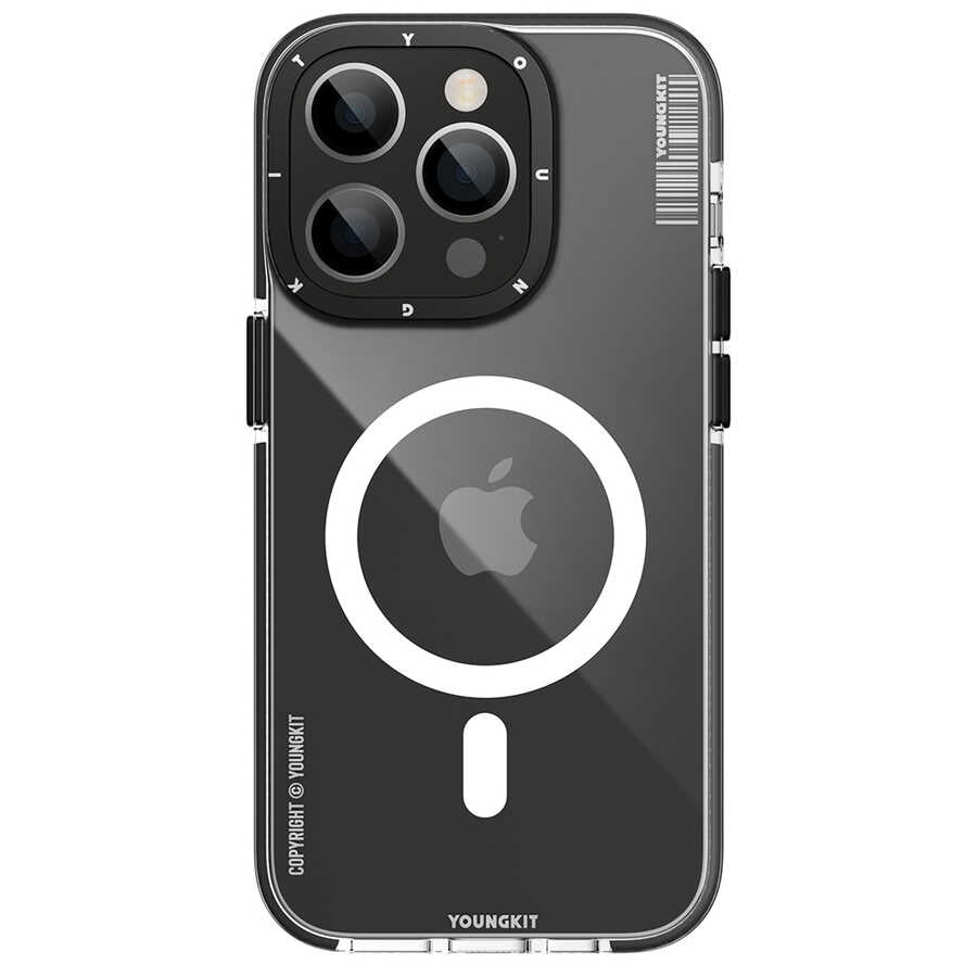 Apple iPhone 14 Pro Max Kılıf Magsafe Şarj Özellikli YoungKit Exquisite Serisi Kapak Mor