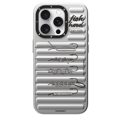 Apple iPhone 14 Pro Max Kılıf Magsafe Şarj Özellikli Youngkit Fishing Serisi Kapak Gri