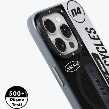 iPhone 14 Pro Max Kılıf M-safe Şarj Özellikli Youngkit Motorcycle Legend Serisi Kılıf