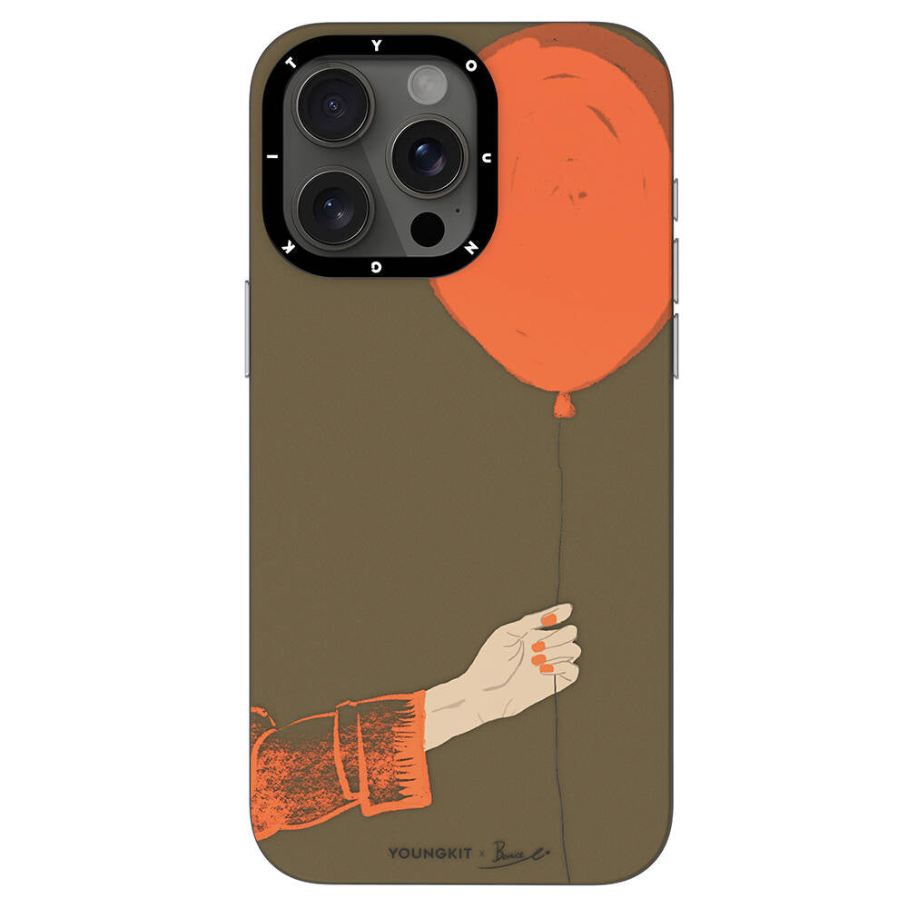 iPhone 14 Pro Max Kılıf M-safe Şarj Özellikli Youngkit Orange Serisi Flying Balloon Kılıf
