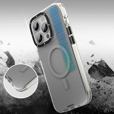 Apple iPhone 14 Pro Max Kılıf Magsafe Şarj Özellikli Youngkit Pure Serisi Kapak Gri