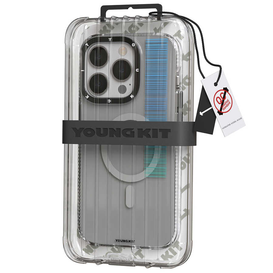 Apple iPhone 14 Pro Max Kılıf Magsafe Şarj Özellikli Youngkit Pure Serisi Kapak Pembe