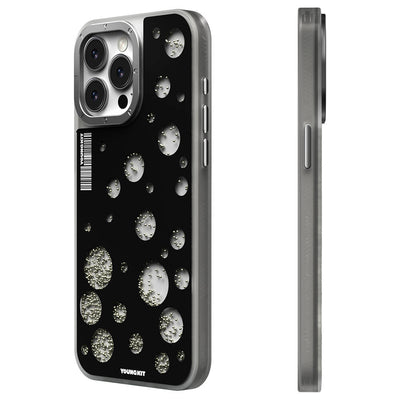 Apple iPhone 14 Pro Max Kılıf Magsafe Şarj Özellikli Youngkit Quicksand Beads Serisi Kapak Sarı