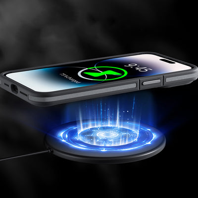 Apple iPhone 14 Pro Max Kılıf Magsafe Şarj Özellikli Youngkit Rock Sand Serisi Kapak Gri