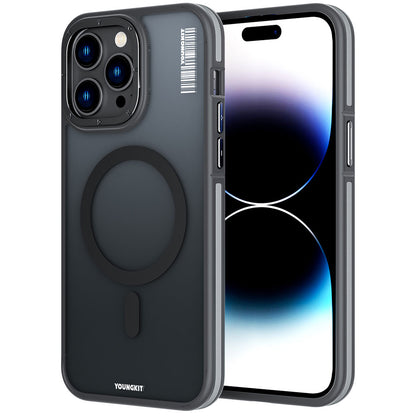 iPhone 14 Pro Max Kılıf M-safe Şarj Özellikli Youngkit Rock Sand Serisi Kılıf