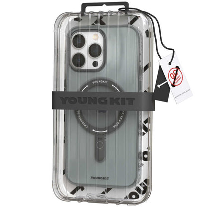 iPhone 14 Pro Max Kılıf M-safe Şarj Özellikli Youngkit Rock Serisi Kılıf