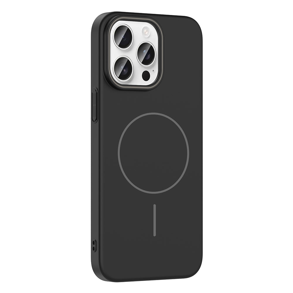 Apple iPhone 14 Pro Max Kılıf M-safe Şarj Özellikli Zore Ruby Sert Kapak Mürdüm