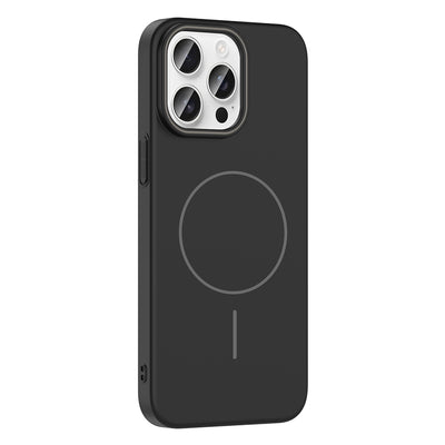 Apple iPhone 14 Pro Max Kılıf M-safe Şarj Özellikli Zore Ruby Sert Kapak Lacivert
