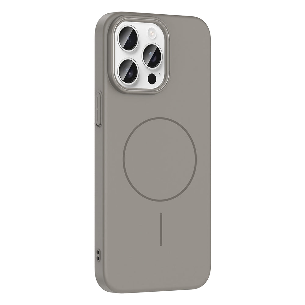 Apple iPhone 14 Pro Max Kılıf M-safe Şarj Özellikli Zore Ruby Sert Kapak Siyah