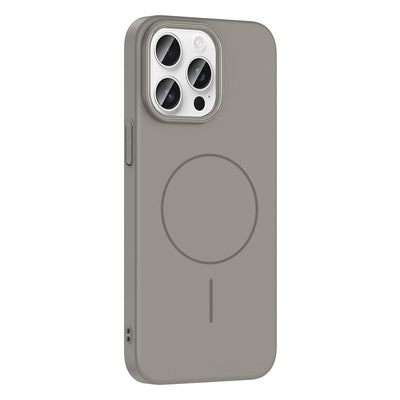 Apple iPhone 14 Pro Max Kılıf M-safe Şarj Özellikli Zore Ruby Sert Kapak Mürdüm