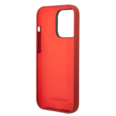 Apple iPhone 14 Pro Max Kılıf Mercedes Benz Dikey Gradient Yıldızlı Silikon Kapak Kırmızı