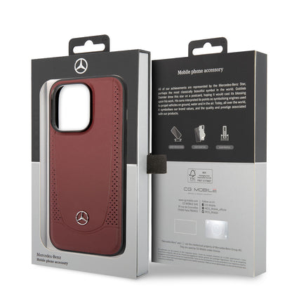 iPhone 14 Pro Max Kılıf Mercedes Benz M-safe Şarj Özellikli Urban Deri Kılıf