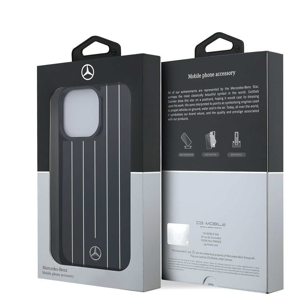 iPhone 14 Pro Max Kılıf Mercedes Benz Orjinal Lisanslı New Urban 3 Sert PC Paralel Çizgi Desenli Kılıf