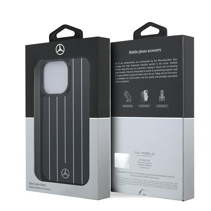 iPhone 14 Pro Max Kılıf Mercedes Benz Orjinal Lisanslı New Urban 3 Sert PC Paralel Çizgi Desenli Kılıf