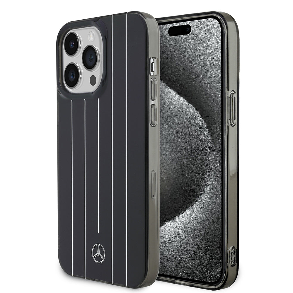 iPhone 14 Pro Max Kılıf Mercedes Benz Orjinal Lisanslı New Urban 3 Sert PC Paralel Çizgi Desenli Kılıf