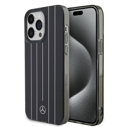 iPhone 14 Pro Max Kılıf Mercedes Benz Orjinal Lisanslı New Urban 3 Sert PC Paralel Çizgi Desenli Kılıf