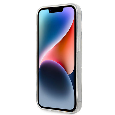 Apple iPhone 14 Pro Max Kılıf Karl Lagerfeld Transparan Simli K&C Dizayn Kapak Renksiz