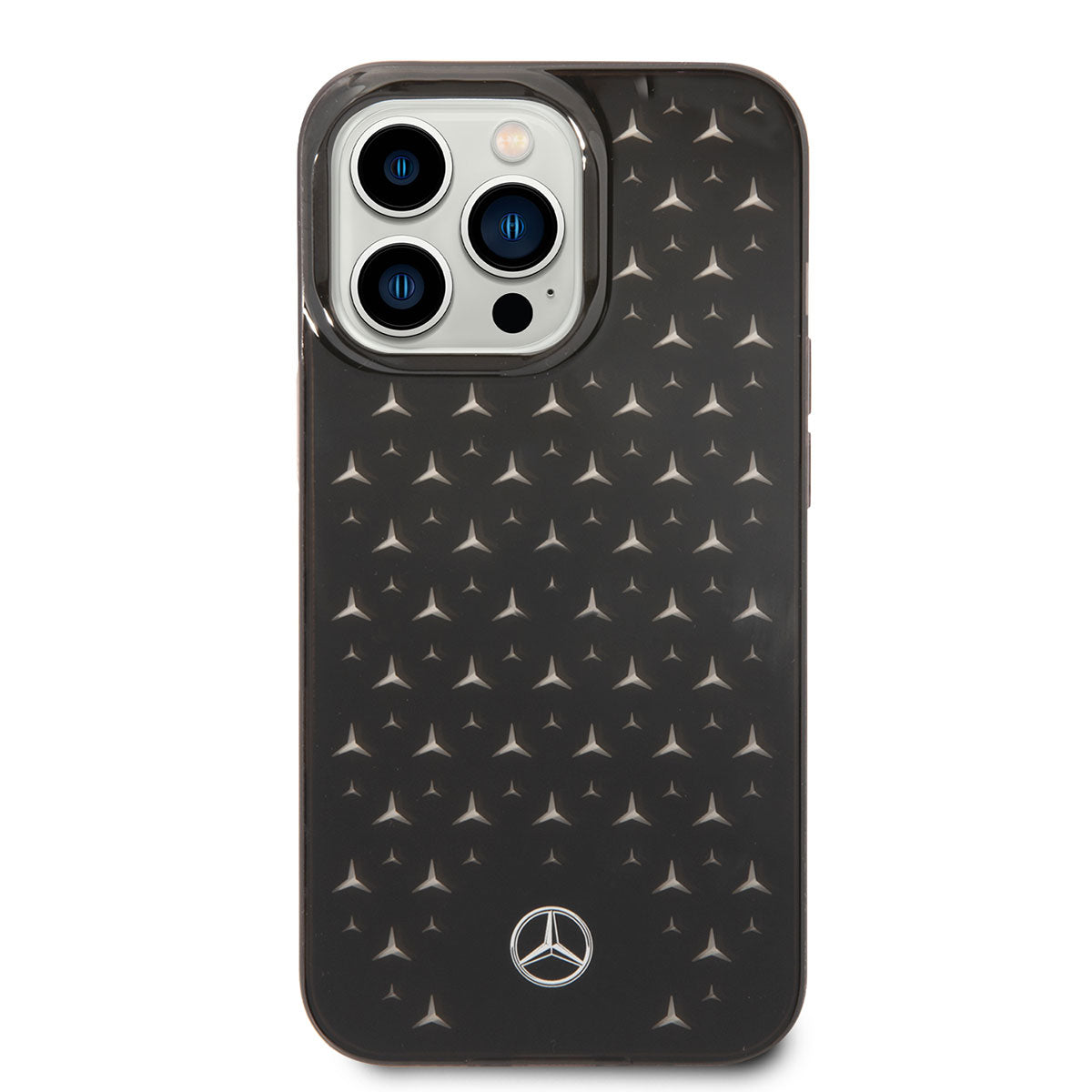 Apple iPhone 14 Pro Max Kılıf Mercedes Benz Transparan Yıldızlı Dizayn Kapak Mavi