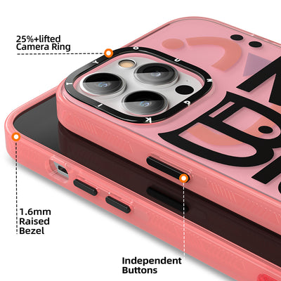 Apple iPhone 14 Pro Max Kılıf Mutlu Mod Figürlü YoungKit Happy Mood Serisi Kapak Kırmızı