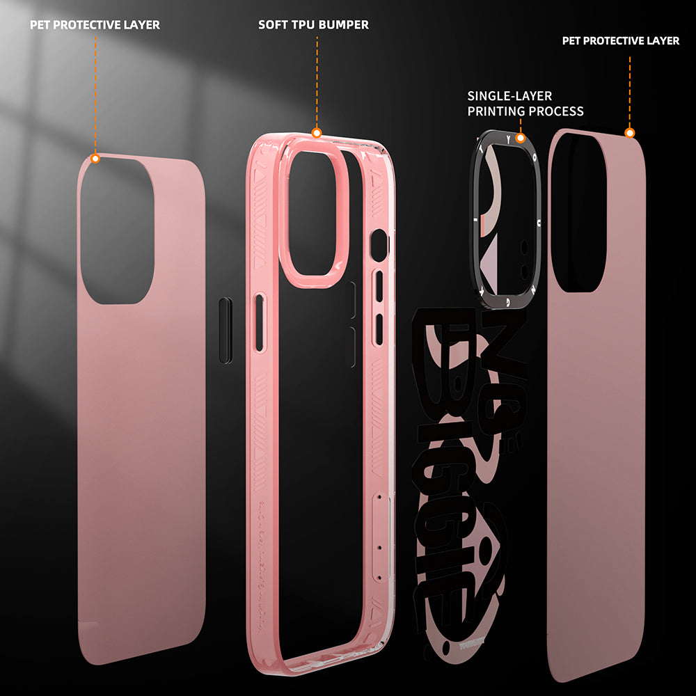 Apple iPhone 14 Pro Max Kılıf Mutlu Mod Figürlü YoungKit Happy Mood Serisi Kapak Kırmızı