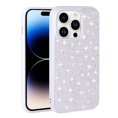 Apple iPhone 14 Pro Max Kılıf Parlak Taşlı Tasarım Zore Pırlanta Kapak Gri