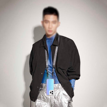 iPhone 14 Pro Max Kılıf SkinArma Şeffaf Airbag Tasarımlı Boyun Askılı Kiru Kılıf