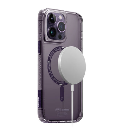 iPhone 14 Pro Max Kılıf SkinArma Şeffaf Airbag Tasarımlı M-safe Şarj Özellikli Saido Kılıf